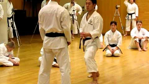 Senseis Yamaguchi and Nagaki demonstrates mawashig...