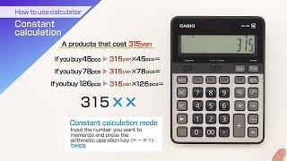 casio【how to use calculator constant calculation】