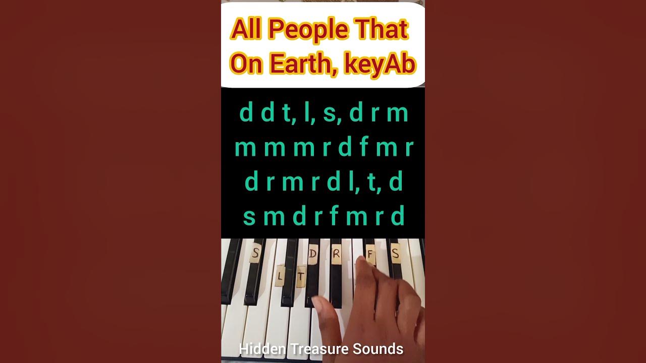 All People That On Earth Do Dwell: Hymn Piano Tutorial/Solfa Notes, Key Ab. #shorts ##newyear #2025