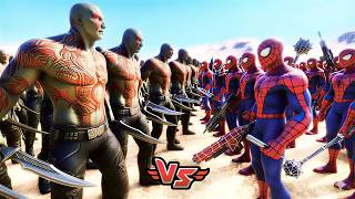1000 ÖRÜMCEK ADAM vs 1000 DRAX Kim Kazanacak? | UEBS