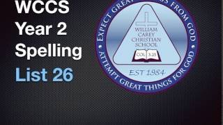WCCS Year 2 spelling List 26