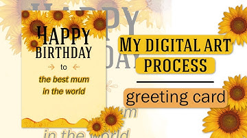 My digital art process | Greeting card in affinity designer