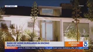 Two more homes hit as burglars continue to target Encino
