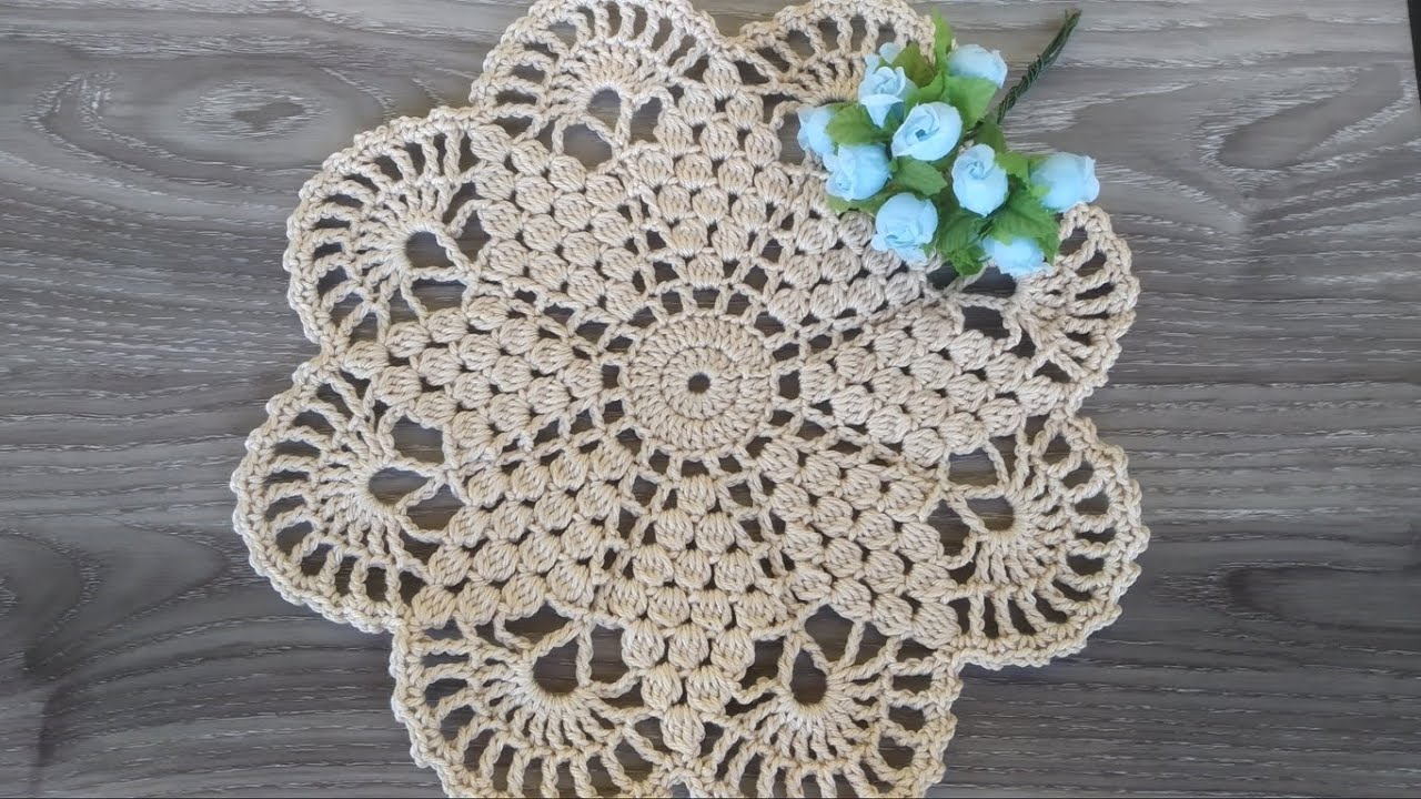 Centrino Uncinetto 💐 Tutorial Facile 💜 Crochet Doily Easy 🌷 Centro de Mesa Crochet