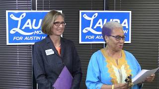 2018 Ora Houston endorses Laura Morrison for Austin Mayor