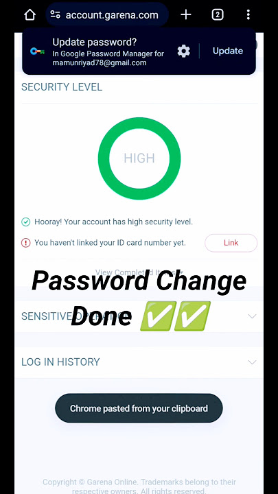 How to change Garena shell account password without mobile number or email #garenafreefire