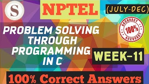 Problem solving through Programming In C||WEEK-11 Quiz Assignment  Answers 2020 ||#NPTEL||#SKumarEdu