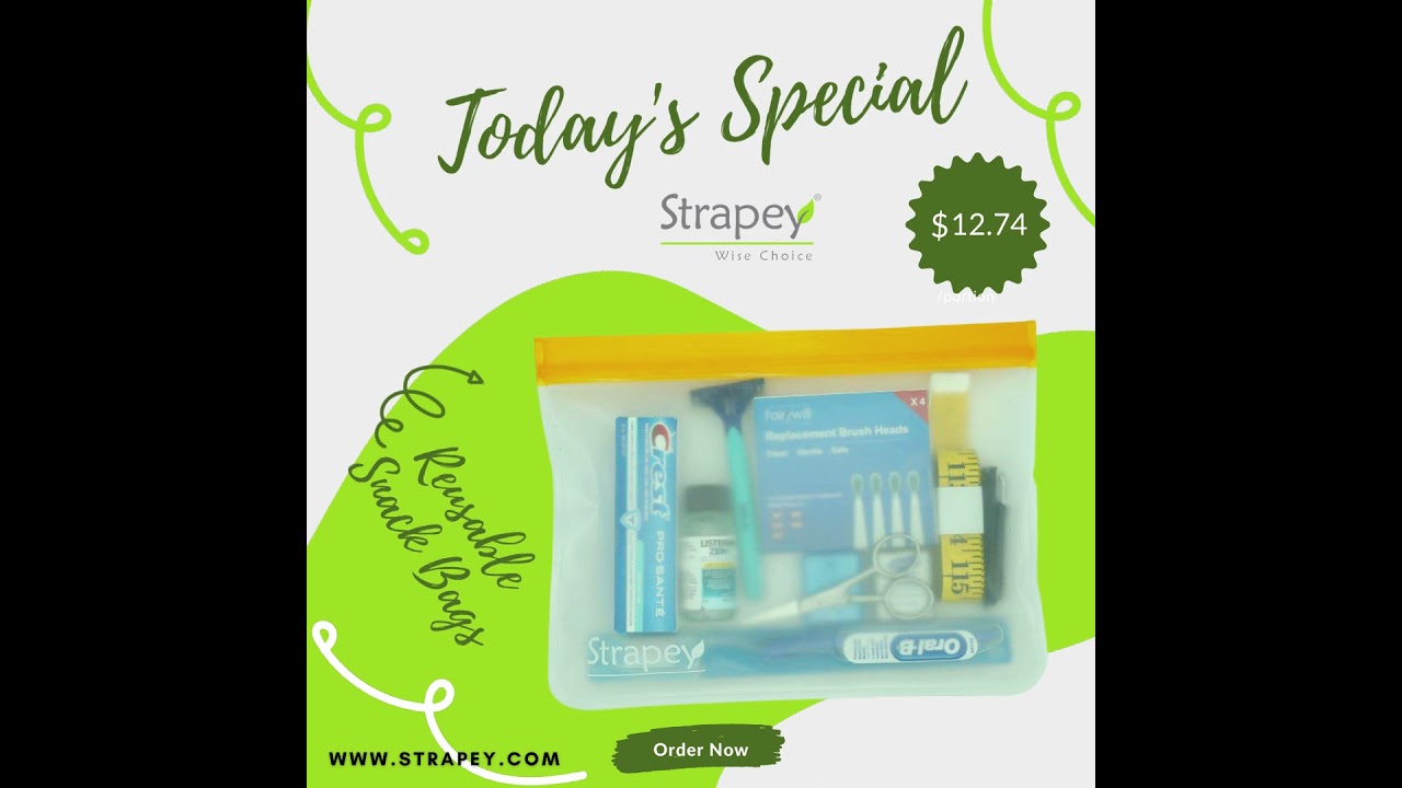 Reusable Snack Bags Keep Food Fresh, Easy Ziplock Bags are Durable and Food Grade, Eco-Friendly