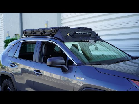 DIY roof rack air dam for cargo boxes made at home super cheap - YouTube