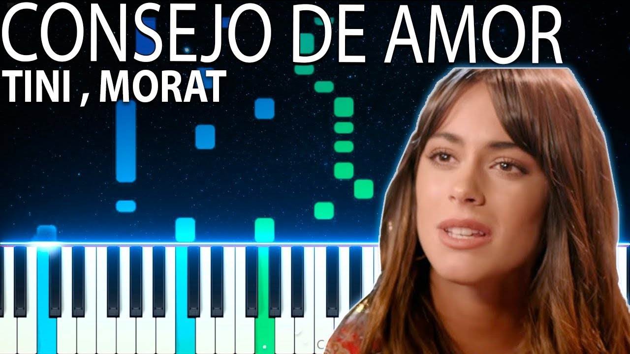 Consejo De Amor - Tini, Morat - Piano Tutorial Cover + ACORDES y Letra - Instrumental Karaoke V2