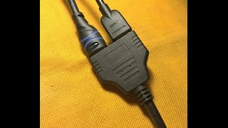3 X HDMI Female to Female Coupler Extender Adapter Connector F/F HDTV HDCP 1080P HDMI 1 to 2 way Splitter - connect computer to TV & other Monitors