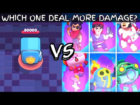 ALL HYPER CHARGE BRAWLERS Vs HEIST SAFE! WHICH ONE DEAL MORE DAMAGE? #brawlstars