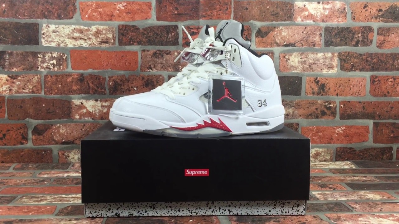 nice kicks perfectkicks fake or authentic Authentic Supreme X Air Jordan 5 White