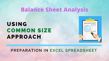 How to analyze balance sheet based on common size analysis approach in Excel spreadsheet