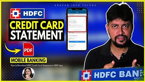 🔥 How to download credit card statement HDFC app | HDFC Mobile Banking telugu |  @sravaninfotelugu