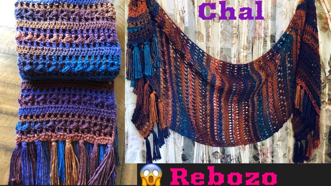 💓Cómo Tejer Chal/ Shawl Rectangular en Crochet *Paso a Paso *