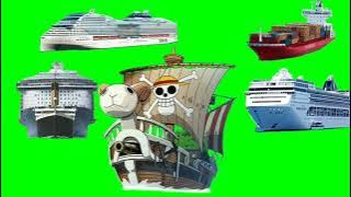 Green screen kapal laut