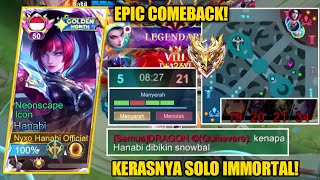 KERASNYA SOLO IMMORTAL! TIM KEBANTAI, SEKOR KALAH JAUH & MAU SUREND! BEGINI GLOBAL HANABI COMEBACK 