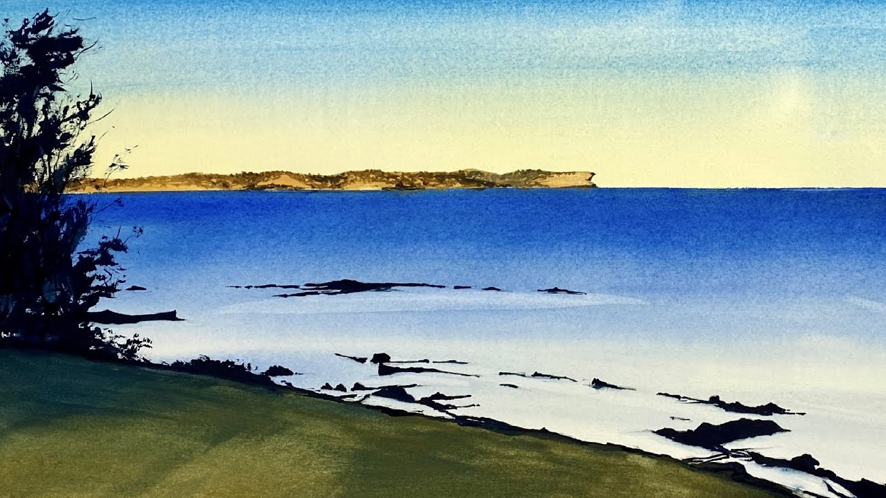 How to Paint the Ocean in Watercolour YouTube