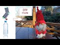 Скандинавский Новогодний гном из Бутылки и Носка / How to make a Christmas Gnome of Bottle and Sock