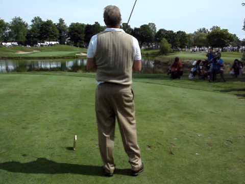 Kevin Costner flirts and plays golf