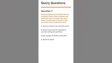 Query Questions|| CCS medical coding questions no 7 #ccs #education #medical #science