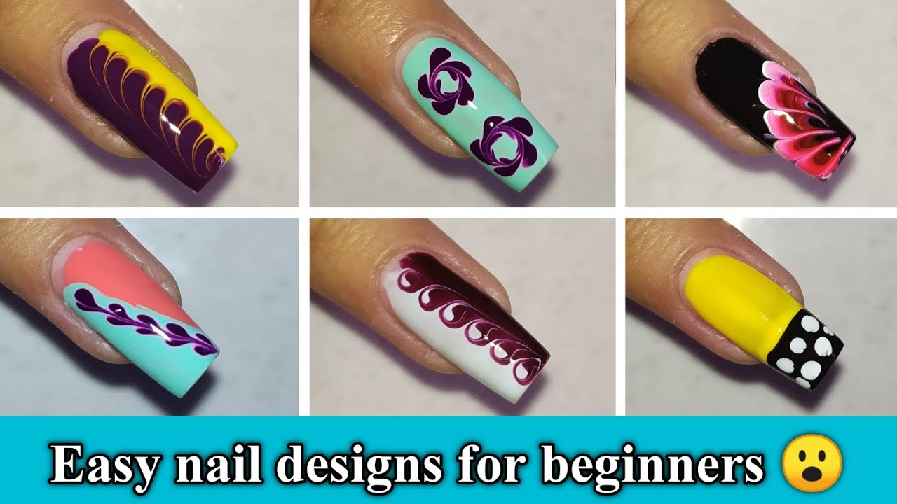 Easy nail art for beginners || Nail art using toothpicks 😳#naildesign # ...