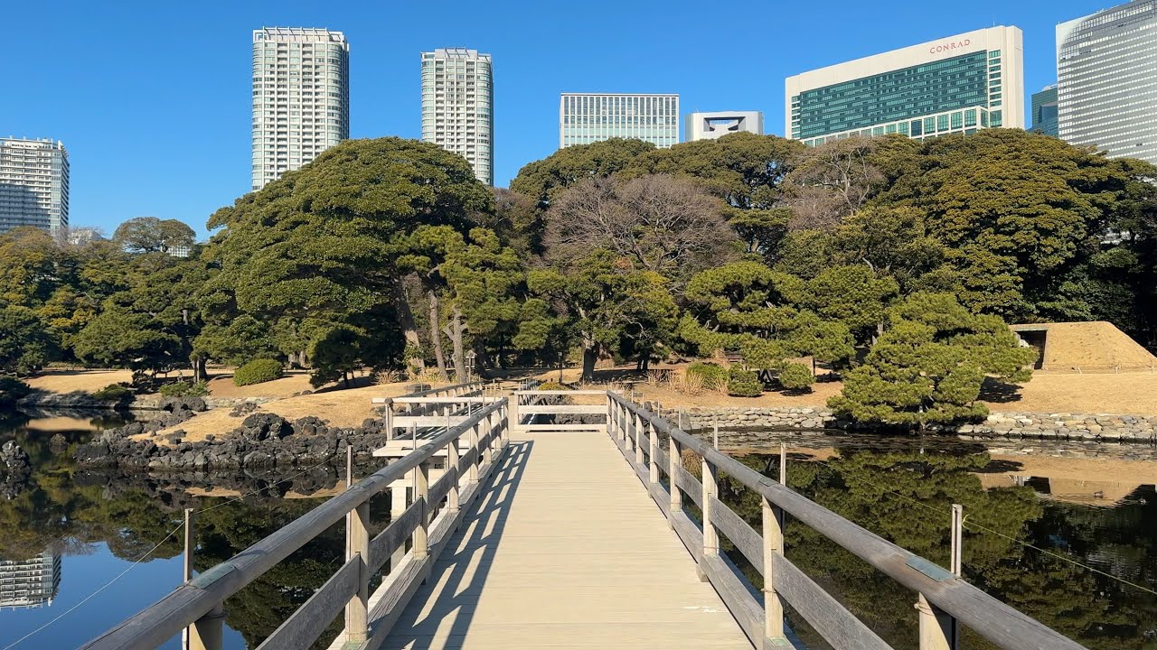 Quiet Walk Through Hamarikyu Gardens, Tokyo 🇯🇵 | 4K POV Walking Tour