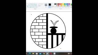 A Circle Scenery Draw Paint Drawing Vedio.