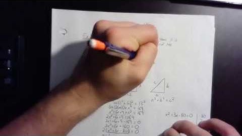 Word Problems Using Quadratic Formula - Example 3 (Dimensions of a rectangle)