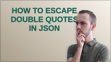 How to escape double quotes in JSON