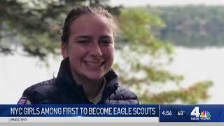 Meet the Nation's First Female Eagle Scouts  | NBC New York