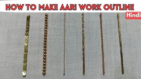 Aari work for beginners || How to make Aari work outline || #aariembroidery2_0 #aariwork