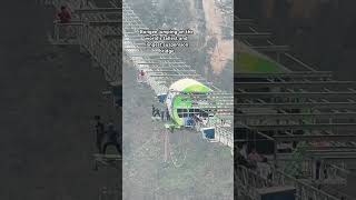 Bungee jumping on the world's tallest and longest suspension bridge#youtubeshorts #bunji #jump