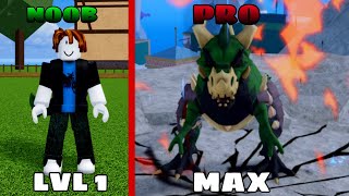 Noob To Pro | Noob Uses T-Rex Fruit ( Devil Fruits ) I Reached Level Max In Blox Fruits