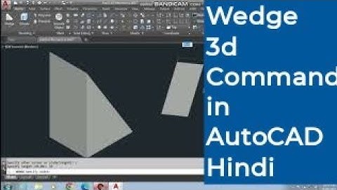 Wedge Command in Autocad | Autocad For Beginners |