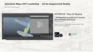 Autodesk Maya 2017 UV Mapping tutorial - Workshop 09 - Bomber plane UV Mapping