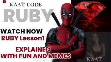 RUBY BASICS PART 1 || RUBY VSCODE || RUBY FOR BEGINNERS || EDUCATION THROUGH ENTERTAINMENT #ruby