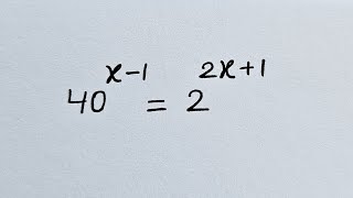 A nice exponential equation to solve| Solve for x#math #exponent