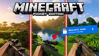 How to get Realistic Guns in MCPE | Best Gun Addon for Minecraft!