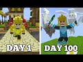 I Survived 100 DAYS in BedWars SQUAD MODE!! (Blockman Go)