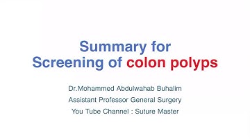Screening of colon polyps - surgery