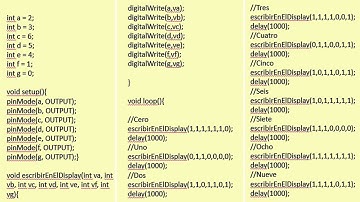 Contador de 0 a 9 con display de 7 segmentos arduino