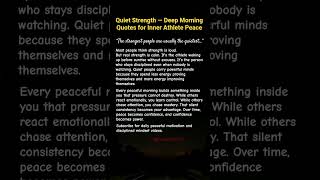 Quiet Strength: The Morning Habit of Real Champions 🌅