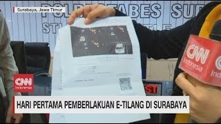 Hari Pertama Pemberlakuan E-Tilang di Surabaya