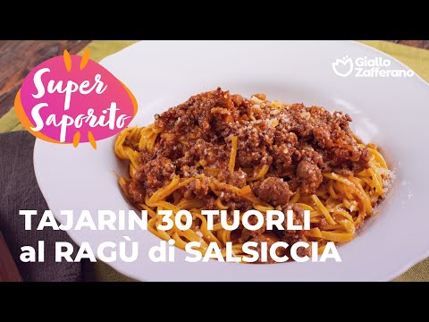 💛 TAJARIN 30 TUORLI AL RAGÙ DI SALSICCIA...DA PROVARE!😋🍝