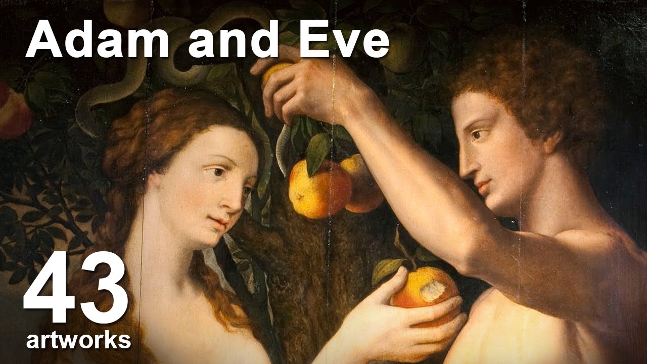 Adam and Eve. The Fall of Man. Religious paintings. 43 Artworks