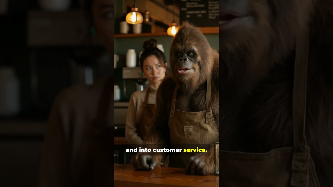 Bigfoot Gets a Job at a Coffee Shop!