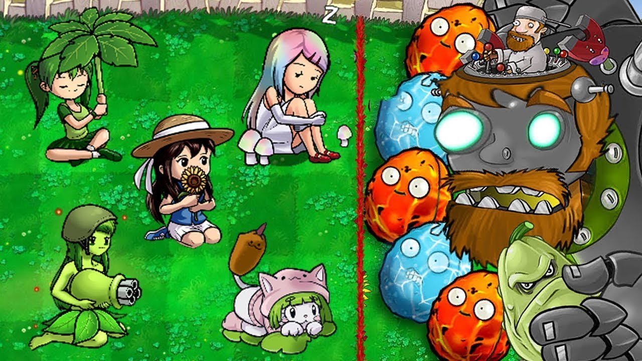 Seeing Plants Vs Zombies Girl Gatling Pea Mod Gameplay - YouTube