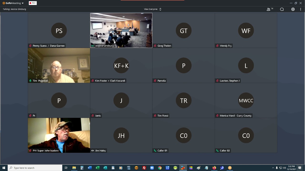 December 16, 2021, Meeting of Port Orford, Oregon, City Council YouTube